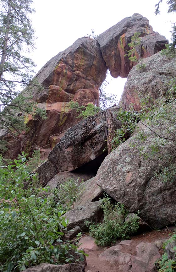 royal arch rock formation in the flatirons near boulder colorado