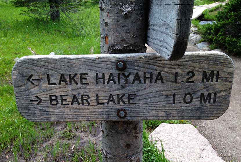 lake haiyaha trailhead